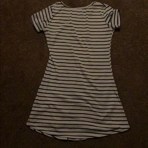 White black stripes dress